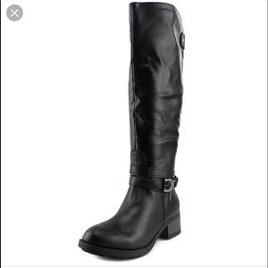 Rampage Black Pleather Boots size 7